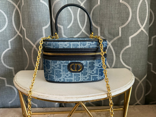 Denim Makeup Crossbody Bag