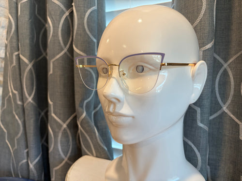 Luxury Clear Glasses- CC Cat Eye Lavender