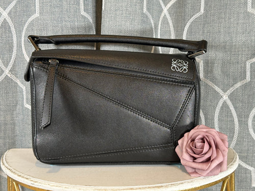 Mirror Bags- Low Black Puzzle Bag