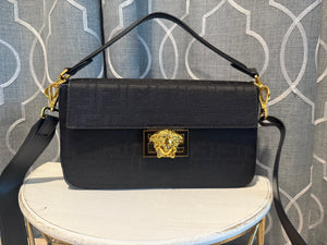 Mirror Bags- Black and Gold Baguette
