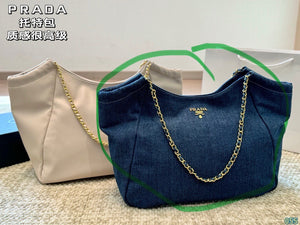 Denim Chain Tote