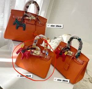 H Orange Handbag 25cm