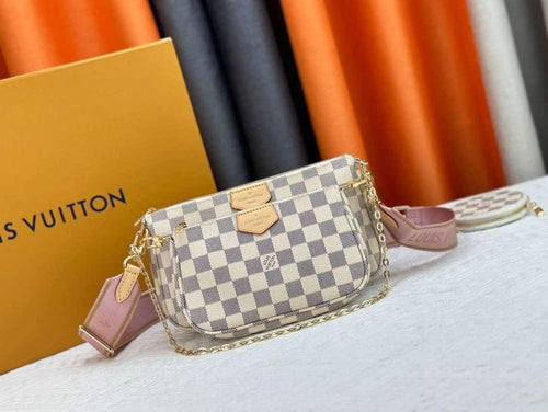 White Checkered Pouchette