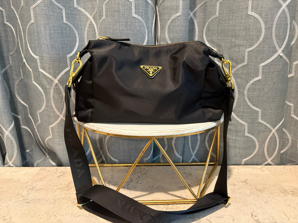 Explore Nylon Black Crossbody Bag