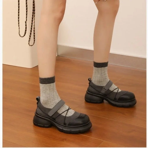 Women’s Platform Mary Jane Sneakers with Bow Detail