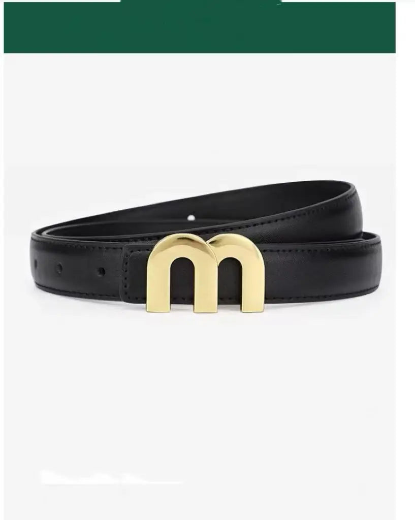 Women’s Fashion Belt with Gold Buckle