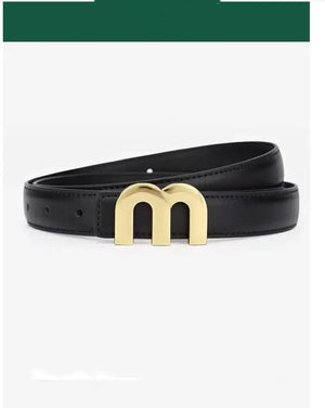 Women’s Fashion Belt with Gold Buckle