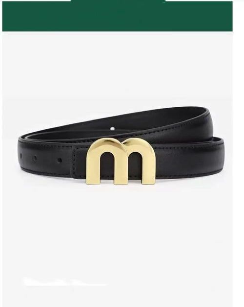 Women’s Fashion Belt with Gold Buckle