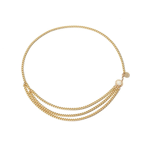 Boho Sunflower Waist Chain with Coin Tassels for Women