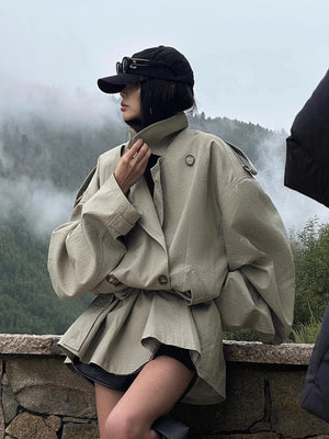 Women’s Oversized Double-Breasted Trench Coat