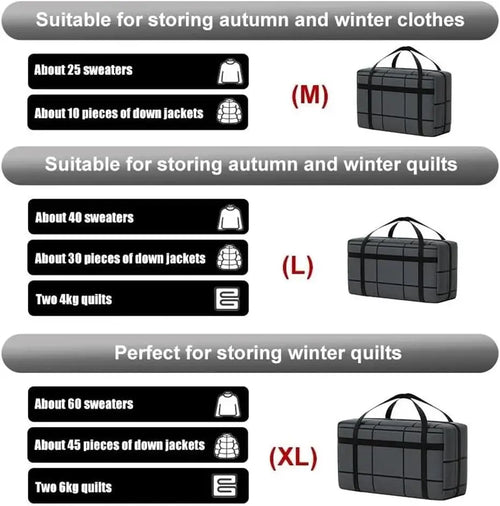 Portable Large Capacity Folding Clothing Storage Bag Hand-Held Duffel