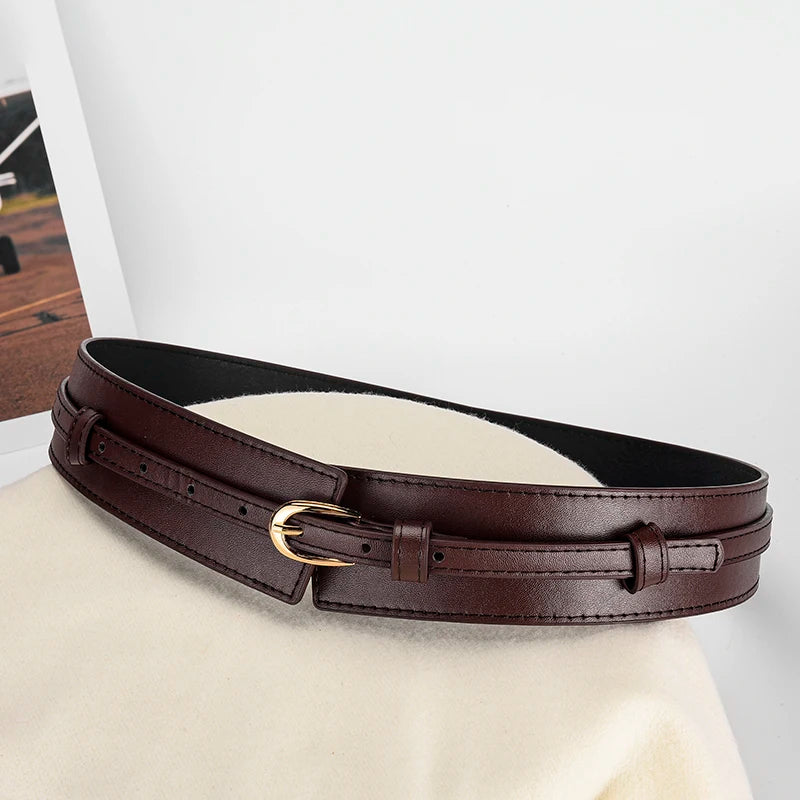 Women’s PU Leather Belt with U-Shaped Buckle