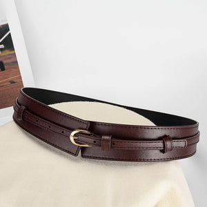 Women’s PU Leather Belt with U-Shaped Buckle