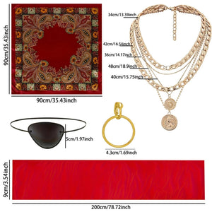 Halloween Pirate Costume Accessories Set