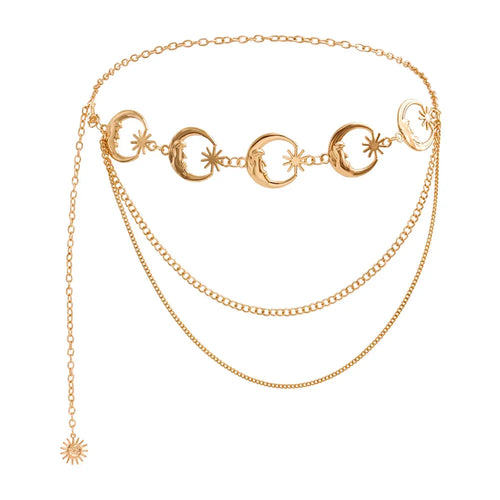 Women’s Gold Tassel Waist Chain Belt