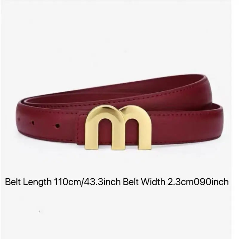 Women’s Fashion Belt with Gold Buckle