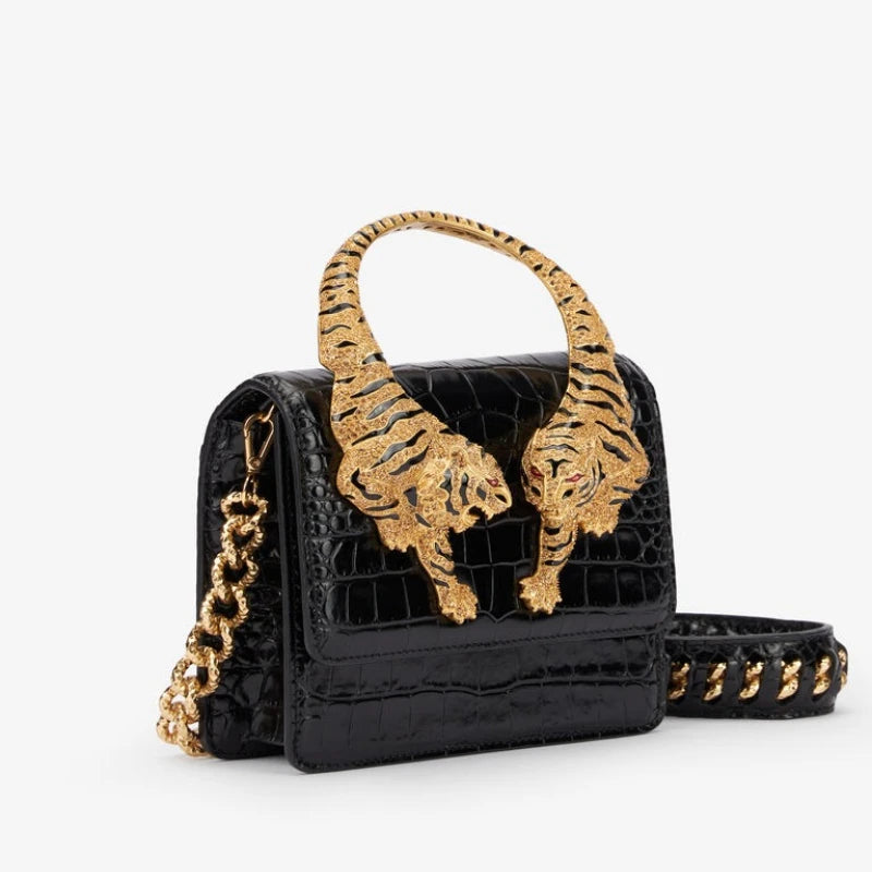 Women’s Crocodile Embossed Leather Handbag