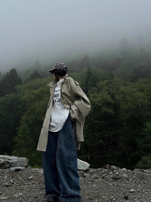 Women’s Oversized Double-Breasted Trench Coat