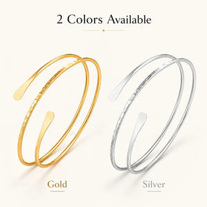 Upper Arm Cuff Bracelet for Women Minimalist Gold Plated Adjustable