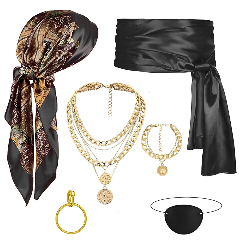Halloween Pirate Costume Accessories Set