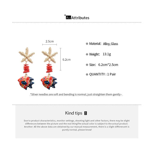 Women’s Marine Life Fashion Earrings