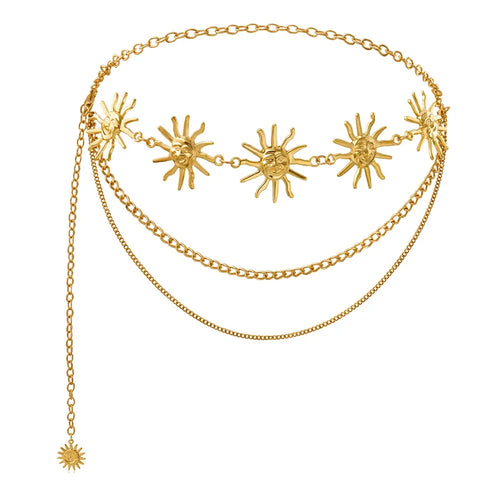 Women’s Gold Tassel Waist Chain Belt