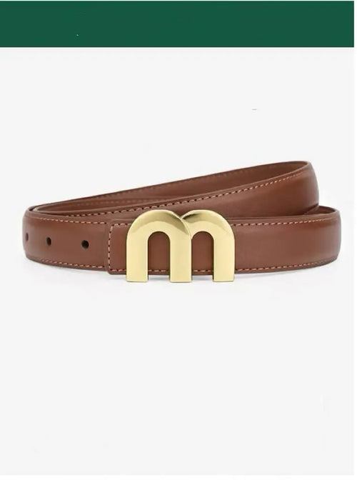 Women’s Fashion Belt with Gold Buckle