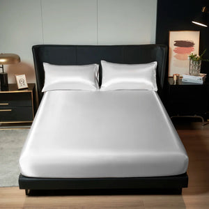 Satin Fitted Sheet with Elastic Mattress Cover