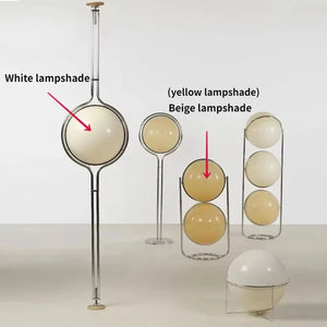 Chrome Globe Floor Lamp with White Acrylic Ball