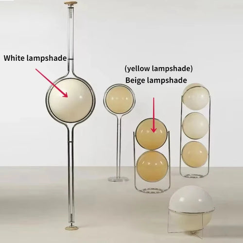 Chrome Globe Floor Lamp with White Acrylic Ball