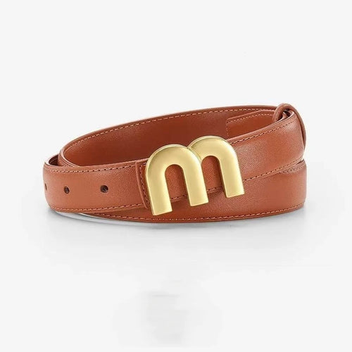Women’s Fashion Belt with Gold Buckle