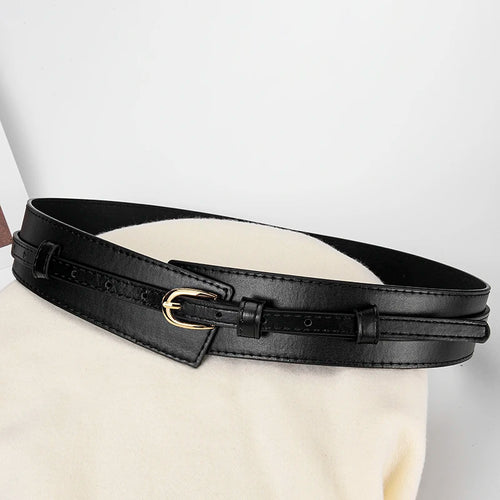 Women’s PU Leather Belt with U-Shaped Buckle