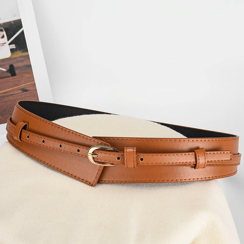 Women’s PU Leather Belt with U-Shaped Buckle