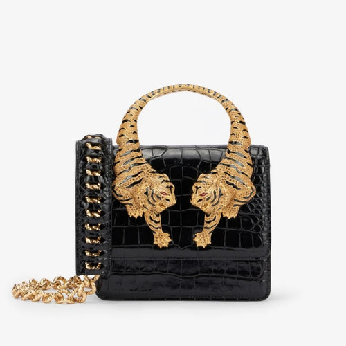 Women’s Crocodile Embossed Leather Handbag