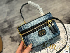 Denim Makeup Crossbody Bag