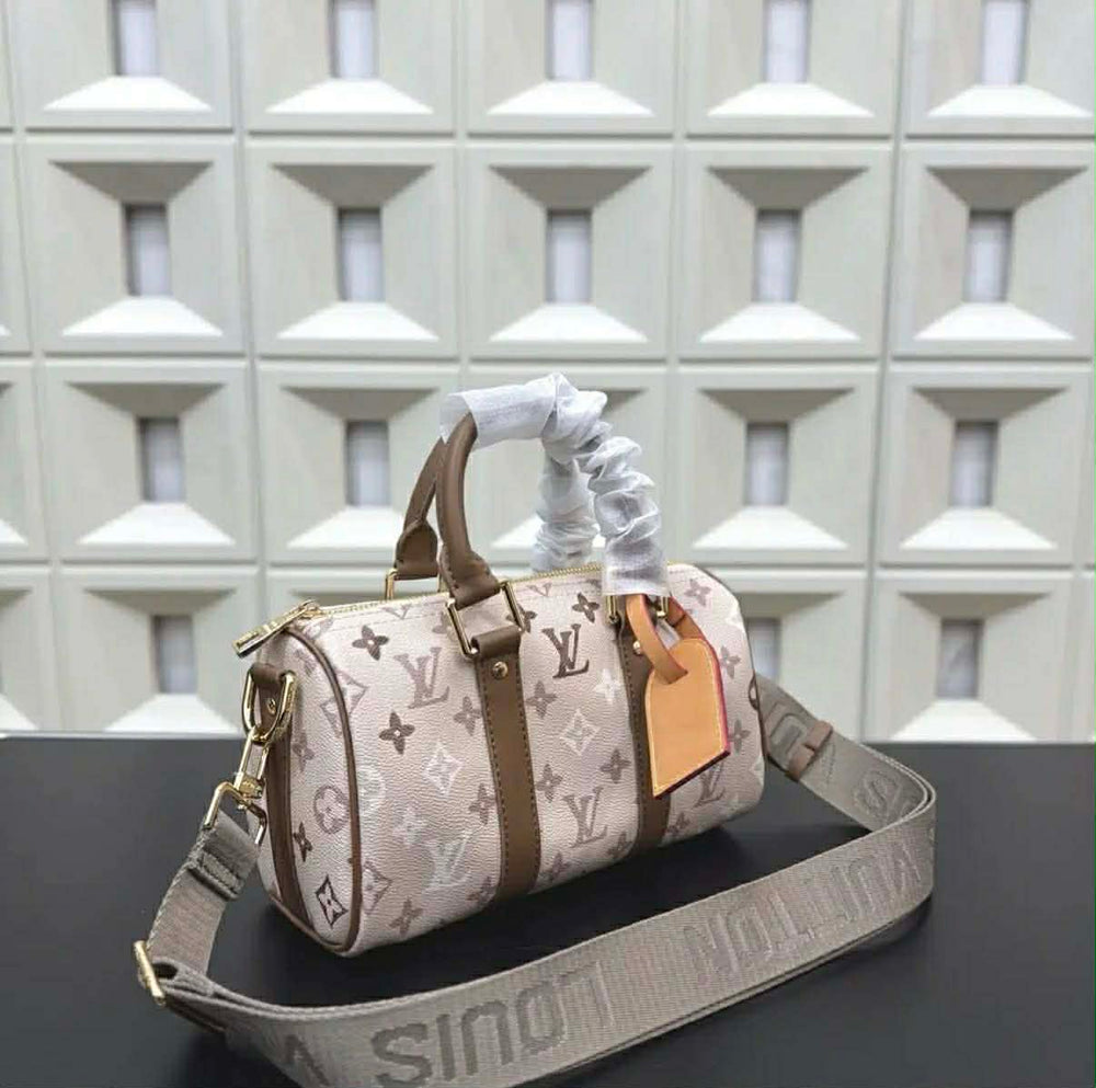 Mirror Bags- Beige and Brown Speedy 25cm