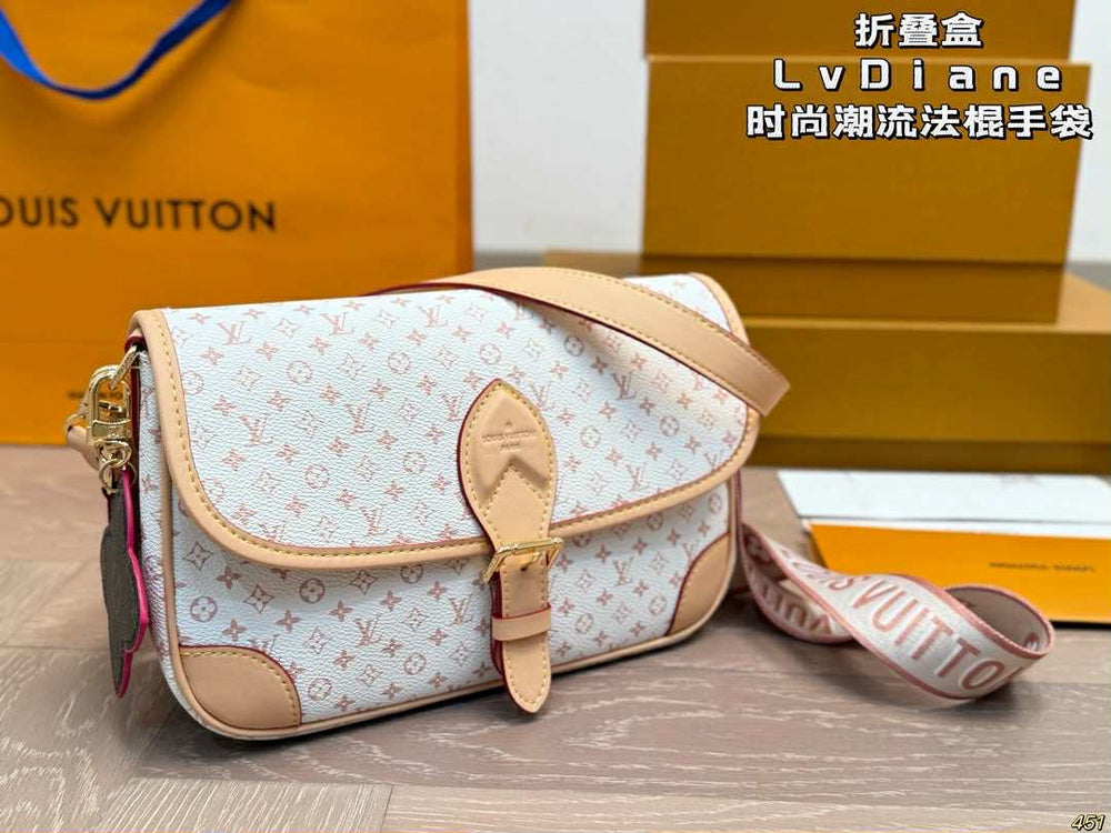Diane White and Tan Bag